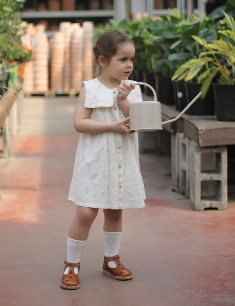 Petit Nord Apple T-Bar Scallop T-bars and Ballerinas Cognac 002