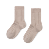 Basic Rib Short Socks - Old rose