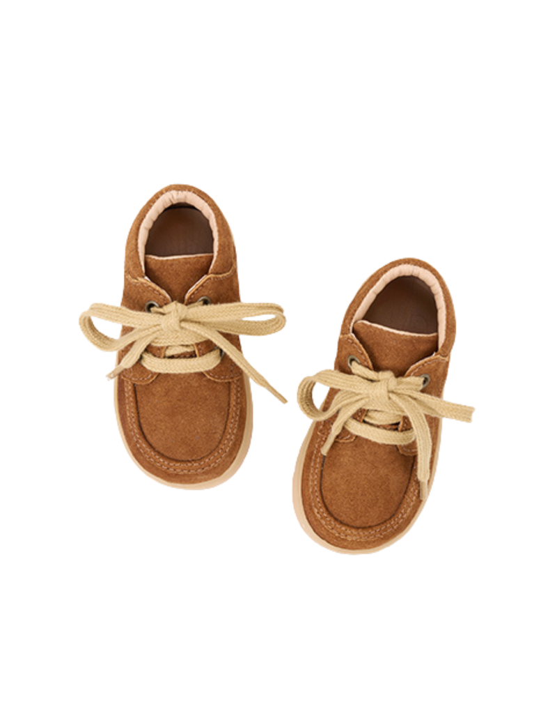 Petit Nord Chubby Cruiser Lace Indoor Shoes Chestnut Suede 155