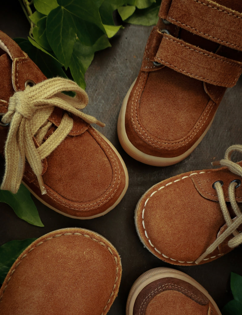 Petit Nord Chubby Cruiser Lace Indoor Shoes Chestnut Suede 155