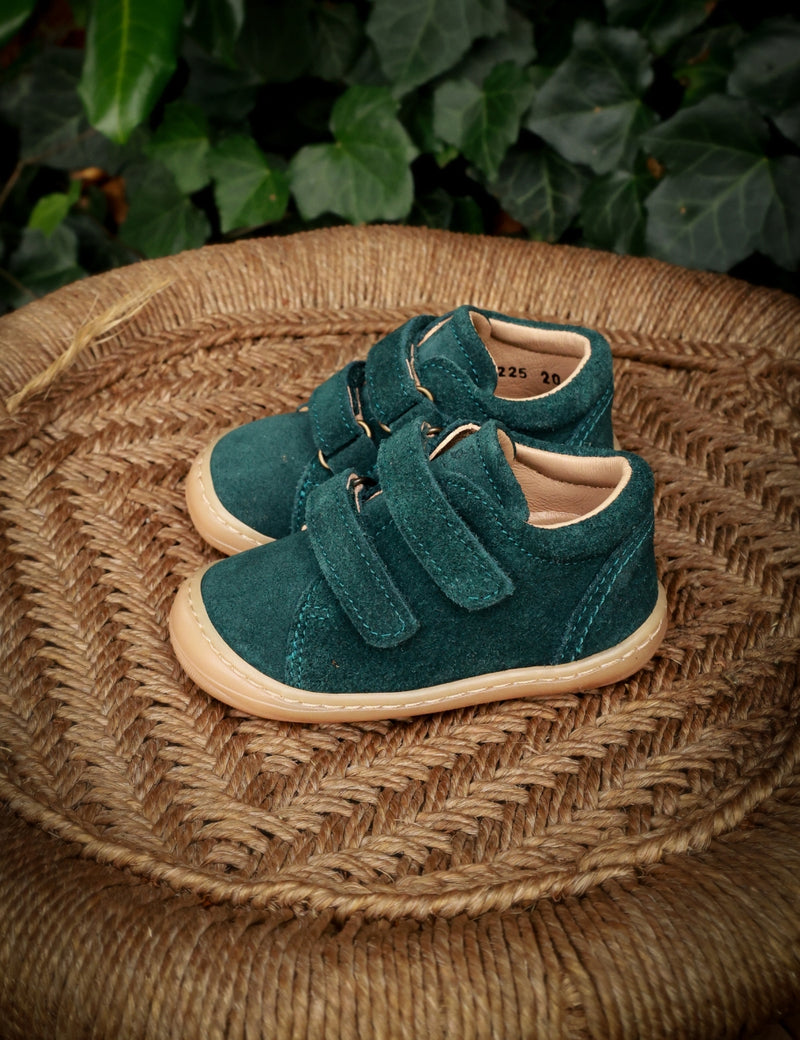 Petit Nord Everyday shoe Velcro Sneakers Teal Suede 153