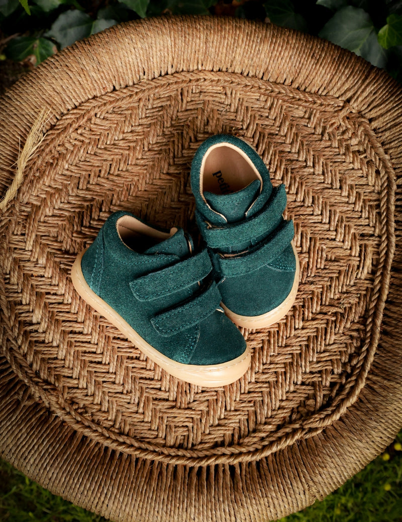Petit Nord Everyday shoe Velcro Sneakers Teal Suede 153