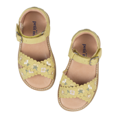 Flower Crossover Sandal - Lemon Meringue