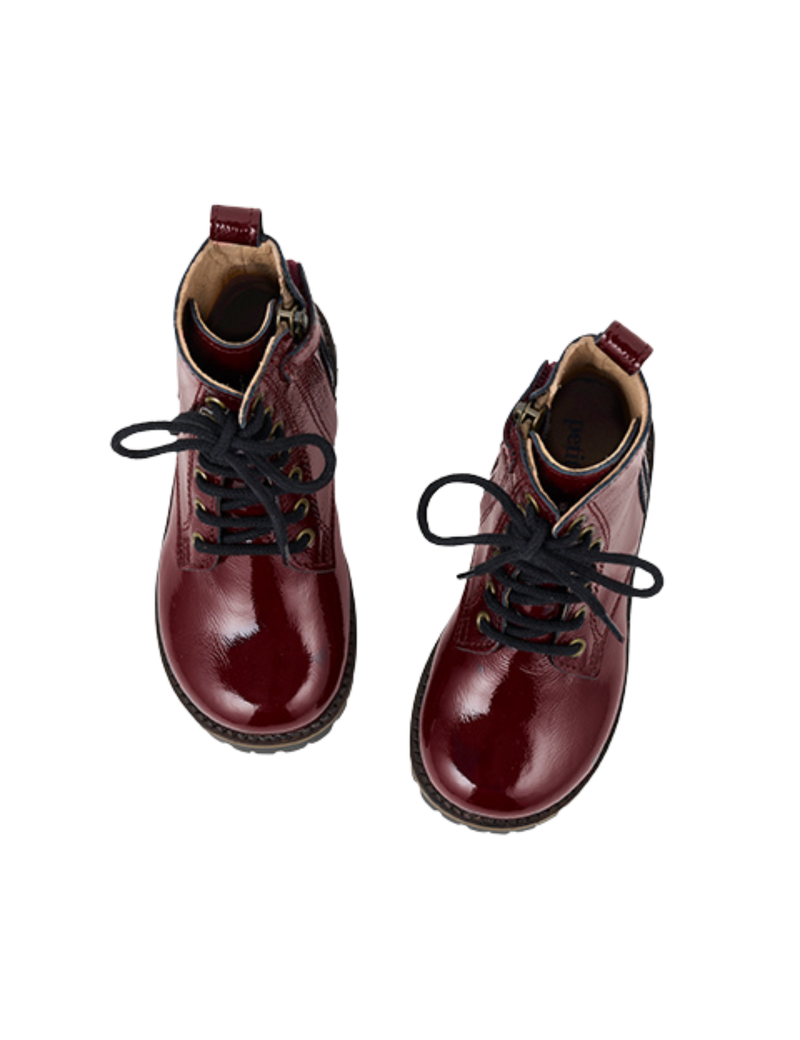 Petit Nord Lace-up Boot Boots Burgundy Patent 159
