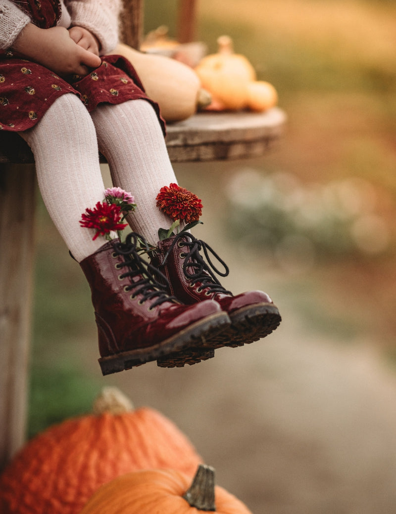 Petit Nord Lace-up Boot Boots Burgundy Patent 159
