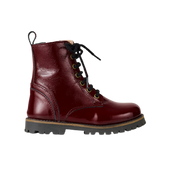 Lace-up Boot - Burgundy Patent