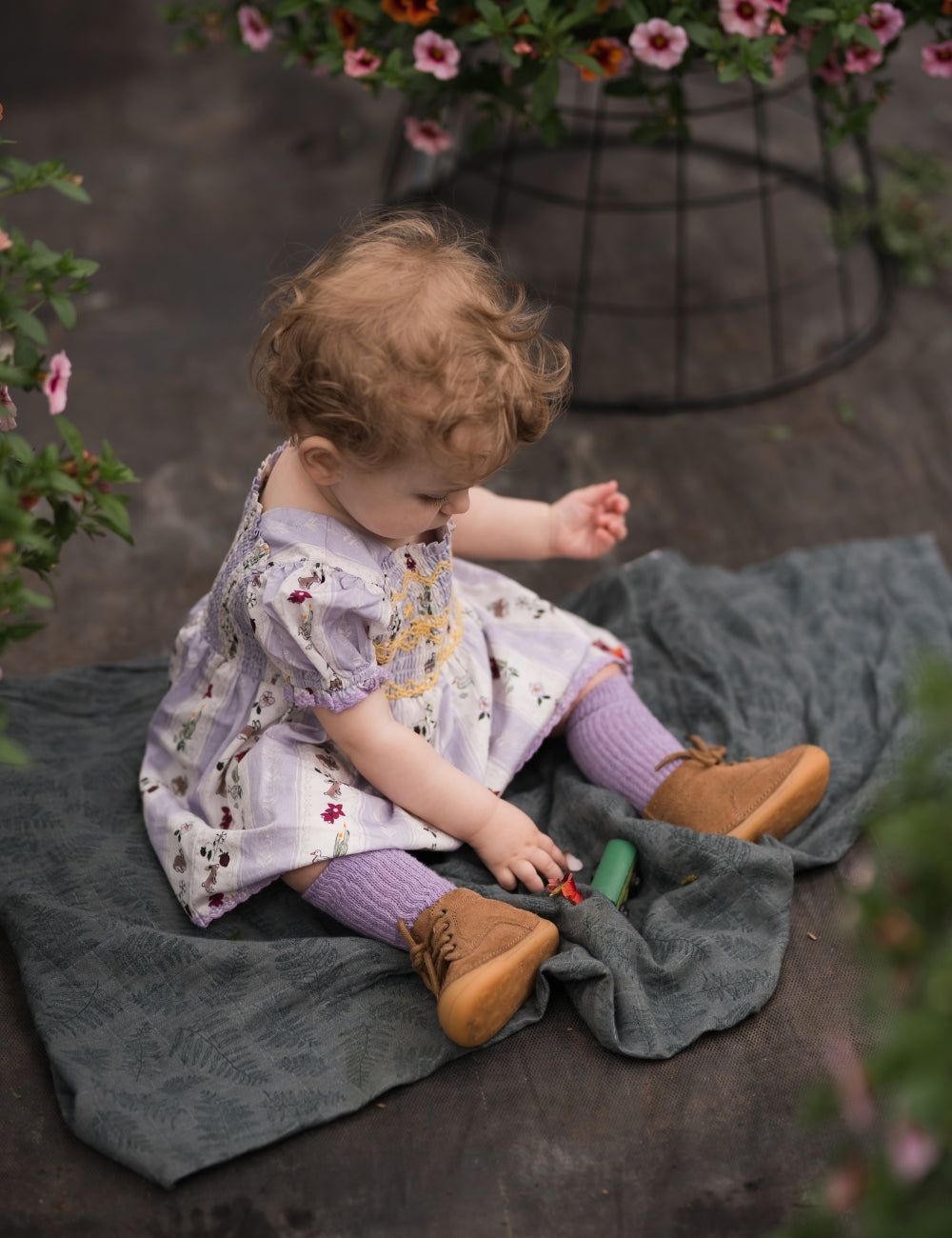 靴 petit mimi* Mini Bootie Lace - Mushroom – Petit Nord GLOBAL