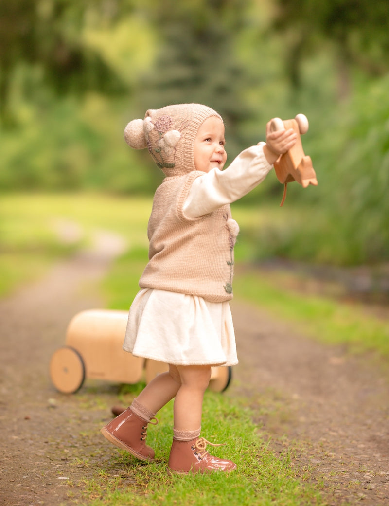 Petit Nord Scallop Boot Low Boot Shoes Rose Clay Patent 091