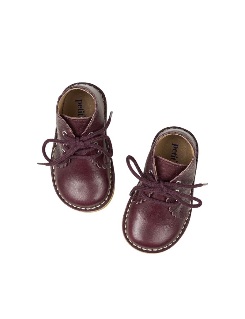 Petit Nord Scallop Boot Low Boot Shoes Plum 075