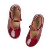 Scallop Mary Jane - Cherry Patent