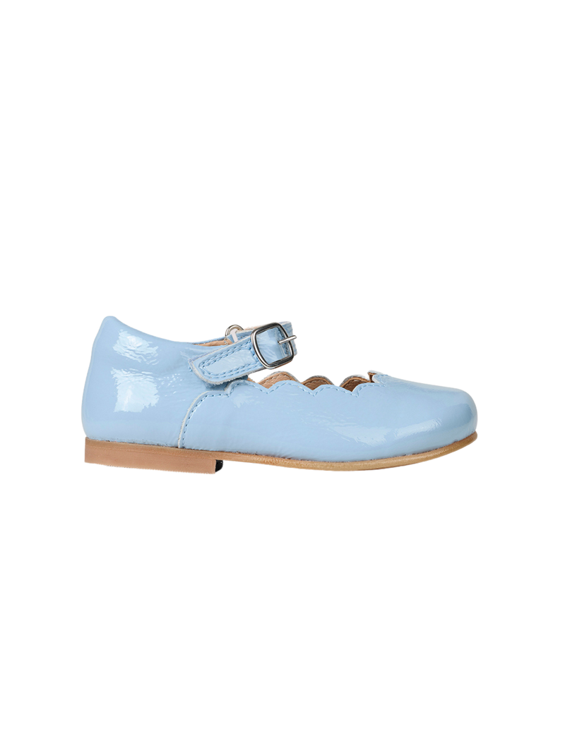 Petit Nord Scallop Mary Jane T-bars and Ballerinas Crinkly Cloud 143