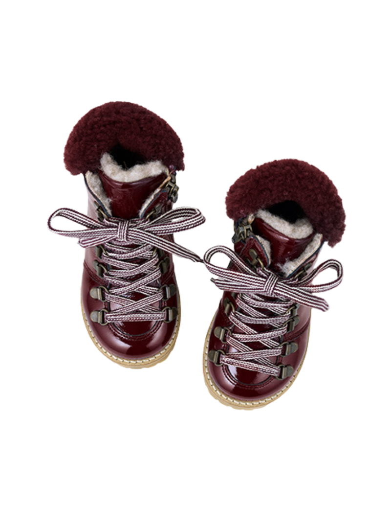 Petit Nord Shearling Winter Boot Winter Boots Burgundy Patent 159