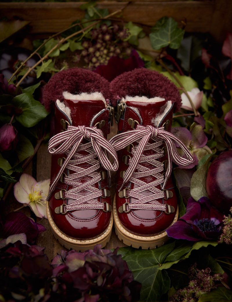 Petit Nord Shearling Winter Boot Winter Boots Burgundy Patent 159