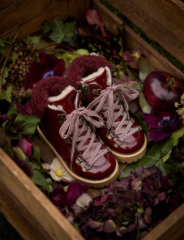 Petit Nord Shearling Winter Boot Winter Boots Burgundy Patent 159