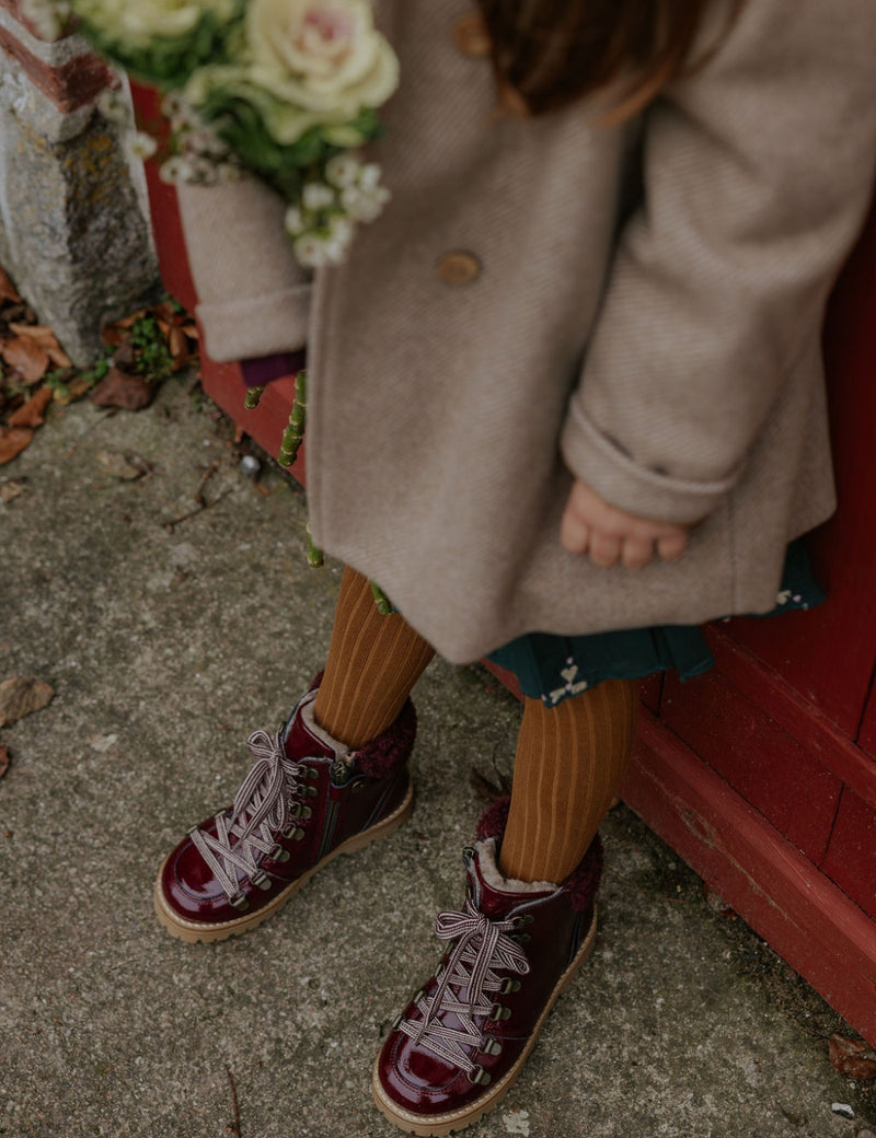 Petit Nord Shearling Winter Boot Winter Boots Burgundy Patent 159