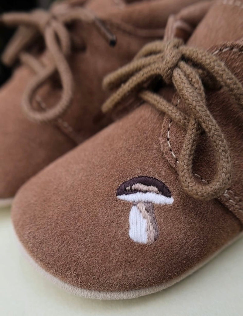 Petit Nord Woodland Crib Shoe Indoor Shoes Mushroom 042