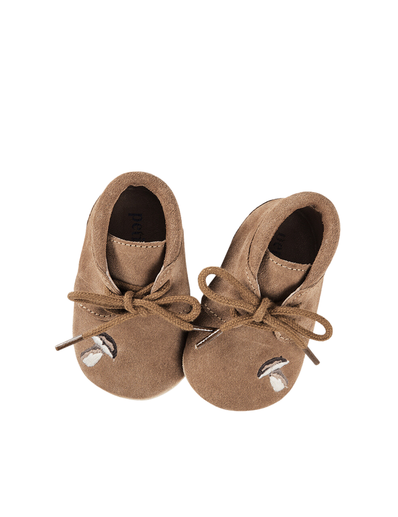 Petit Nord Woodland Crib Shoe Indoor Shoes Mushroom 042