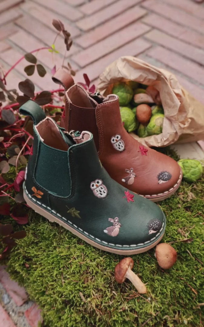 Petit Nord Ankle Boot Woodland Boots Kale 068