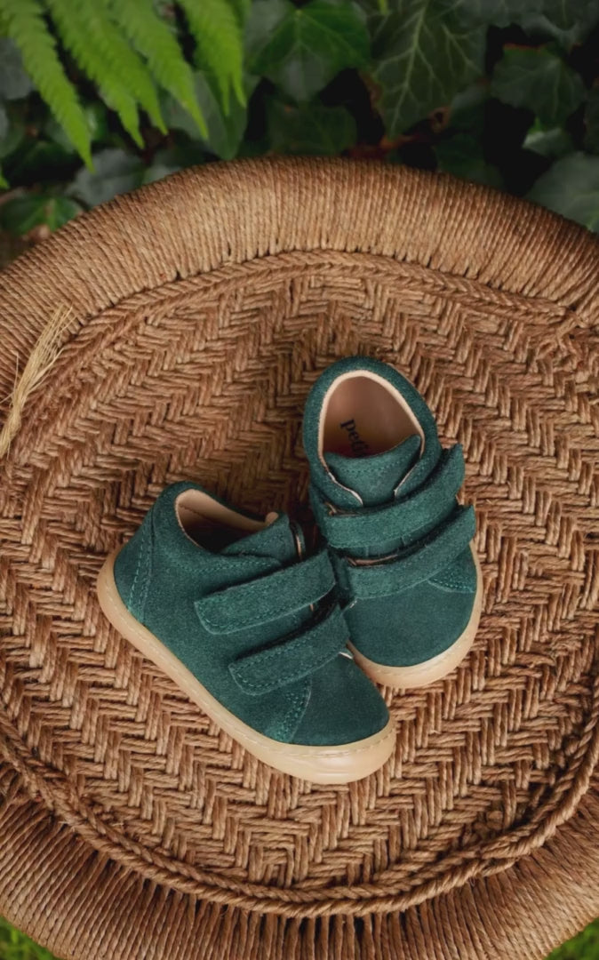 Petit Nord Everyday shoe Velcro Sneakers Teal Suede 153
